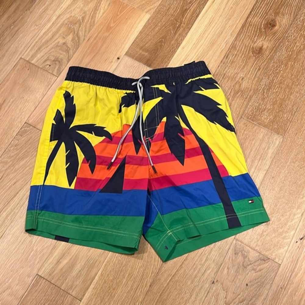 Tommy Hilfiger men’s large swim trunks preppy‎ tropical